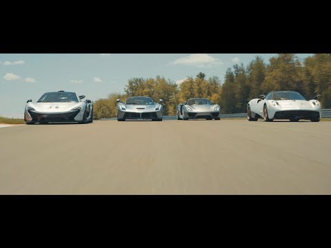 La Ferrari vs. Mclaren P1 vs. Pagani Huayra vs. Porsche 918 with Miller Motorocars (4K)